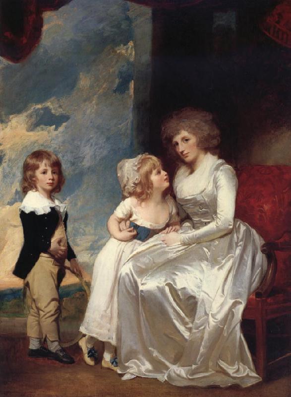 George Romney The Countess of warwick and her children oil painting image